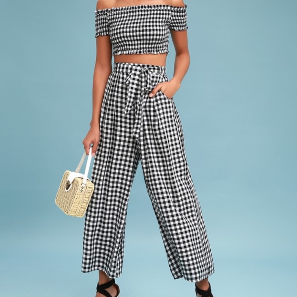 Lulu’s gingham culotte pants